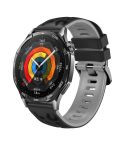 22mm Two Color Printed Silicone Watch Band(Black Grey)