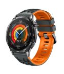 22mm Two Color Printed Silicone Watch Band(Grey Orange)