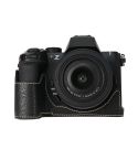For Nikon Z50II Litchi Texture PU Leather Camera Half Case Base(Black)