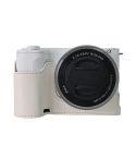 For Sony Alpha ZV-E10 II / ZV-E10M2 Litchi Texture PU Leather Camera Half Case Base(White)