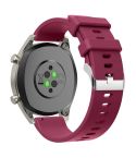 20mm Glossy Silicone Watch Band(Wine Red)