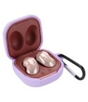 Anti-fall Silicone Earphone Protective Case with Hook For Samsung Galaxy Buds Live/ Buds2 / Buds Pro / Buds2 Pro (Purple)
