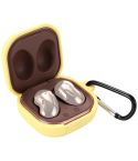 Anti-fall Silicone Earphone Protective Case with Hook For Samsung Galaxy Buds Live/ Buds2 / Buds Pro / Buds2 Pro (Yellow)