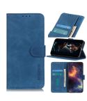 For OPPO F17 Pro KHAZNEH Retro Texture PU + TPU Horizontal Flip Leather Case with Holder & Card Slots & Wallet(Blue)