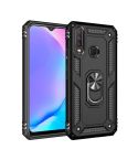 For Vivo Y3 / Y17 Shockproof TPU + PC Protective Case with 360 Degree Rotating Holder(Black)