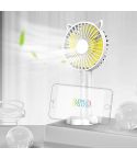 N10 Multi-function Handheld Desktop Holder Electric Fan, with 3 Speed Control (White)