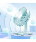 N11 Adjustable USB Charging Mute Desktop Electric Fan, with 3 Speed Control (Sky Blue)