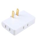 1 to 3 15A 180 Degrees Rotation Extension Multi Plug Mini Slim Wireless Outlet Socket, US Plug, AC 110-220V(White)