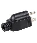 US Plug Male AC Wall Universal Travel Power Socket Plug Adapter (Black)