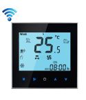 LCD Display Air Conditioning 4-Pipe Programmable Room Thermostat for Fan Coil Unit, Supports Wifi (Black)