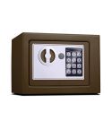 17E Home Mini Electronic Security Lock Box Wall Cabinet Safety Box without Coin-operated Function(Bronze)