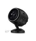 Portable Adjustable Mini USB Charging Air Convection Cycle Desktop Electric Fan Air Cooler, Support 2 Speed Control (Black)