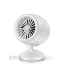 Portable Adjustable Mini USB Charging Air Convection Cycle Desktop Electric Fan Air Cooler, Support 2 Speed Control (White)