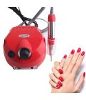 Nail 10W 220V Electric Power Grinding Machine 25000 Turn, EU Plug(Red)