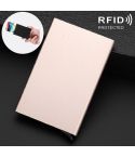 Antimagnetic Stainless Steel PU Business Card Holder Credit Card Case, Size: 10*6.2*0.8cm(Gold)