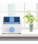 30W Turbine No Blade Mini Desktop Mute Fan for Dormitory / Bedroom / Living Room / Office, 3 Kinds Speed Modes, AC 220V(Blue)