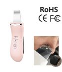 BLK-D016 Ultrasonic Beauty Shovel Skin Machine Vibration Household Facial Cleaning and Washing Massage Instrument Beauty Instrument(Pink)