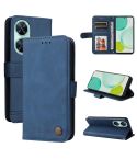 For Huawei nova 11i / Maimang 20 5G / Enjoy 60 Pro Skin Feel Life Tree Metal Button Leather Phone Case (Blue)