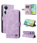 For Huawei nova 11i / Maimang 20 5G / Enjoy 60 Pro Skin Feel Life Tree Metal Button Leather Phone Case (Purple)