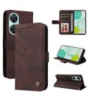 For Huawei nova 11i / Maimang 20 5G / Enjoy 60 Pro Skin Feel Life Tree Metal Button Leather Phone Case (Brown)