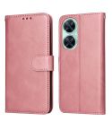 For Huawei nova 11i / Maimang 20 5G / Enjoy 60 Pro Classic Calf Texture Flip Leather Phone Case (Rose Gold)