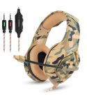 ONIKUMA K1-B Deep Bass Noise Canceling Camouflage Gaming Headphone with Microphone(Yellow)