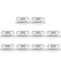 10 PCS Charging Port Connector for iPhone 6 Plus(White)