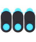 3 PCS Universal Ultra-thin Design Magnet WebCam Cover Camera Cover for Desktop, Laptop, Tablet, Phones(Black)