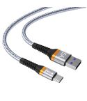 IVON CA79 5A Type-C / USB-C Aluminum Alloy Braided Fast Charging Data Cable for Huawei, Length: 1m (Silver Grey)