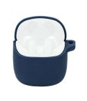 Wireless Earphones Pure Color Silicone Anti-fall Protective Case For JBL TUNE 220TWS(Dark Blue)