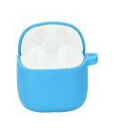 Wireless Earphones Pure Color Silicone Anti-fall Protective Case For JBL TUNE 220TWS(Blue)