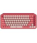 Logitech POP KEYS Round Button Bluetooth Mechanical Keyboard (Pink)