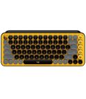 Logitech POP KEYS Round Button Bluetooth Mechanical Keyboard(Yellow)