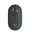 Logitech Pebble Cobblestone Shape Thin 3-keys 1000DPI Mute Wireless Bluetooth Optical Mouse, Wireless Range: 10m (Black)