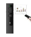 Doosl DSIT013 2.4GHz Rechargeable PowerPoint Presentation Remote Control Multi-functional Laser Pointer for PowerPoint / Keynote / Prezi, Control Distance: 100m(Black)