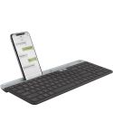 Logitech K580 Dual Modes Thin and Light Multi-device Wireless Keyboard with Phone Holder (Black)