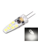 G4 2W 180LM Corn Light Bulb, 12 LED SMD 2835 Silicone, DC 12V, Small Size: 4.1x1x1cm(White Light)