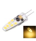 G4 2W 180LM Corn Light Bulb, 12 LED SMD 2835 Silicone, DC 12V, Small Size: 4.1x1x1cm(Warm White)