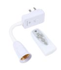 E27 Socket Remote Control Lamp Light Holder Base Converter with Switch, AU Plug (White)