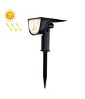 Solar Projection Light Outdoor IP65 Waterproof LED Landscape Garden Ground Plug Light Decorative Lawn Lamp (White Light)