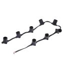 E27 Lamp Holder 8 Heads Hanging Wire Chandelier Lamp Holder Bulb Base Power Cable, Cable Length: 1m (Black)