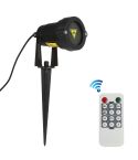 LED Outdoor Courtyard Static Sky Star Laser Projection Decorative Light IP44 Waterproof with Remote Control, EU Plug