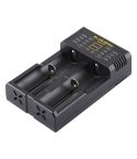 N2 PLUS Micro USB Smart Battery Charger with Indicator Light for 26650, 18650,18500, 14500, 16340(RCR123) IMR / Li-on Battery or AA, AAA, AAAA, C Ni-MH / Ni-Cd Battery