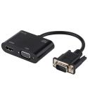 2 in 1 VGA to HDMI + VGA 15 Pin HDTV Adapter Converter with Audio