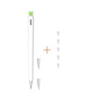 Cute Carrot Liquid Silicone Protective Cover with Pen Cap & Nib Cover for Huawei M-Pencil(White)