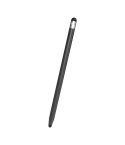 Universal Two-end Rubber Nibs Capacitive Stylus Pen with Magnetic Cap (Black)