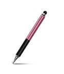 Suction Cup Dual Touch 2-in-1 Metal Capacitive Stylus Pen (Pink)