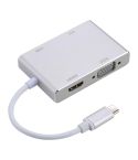 4 in 1 Hub USB-C / Type-C to VGA & DVI & HDMI & USB Adapter