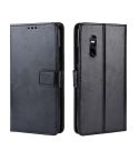 Retro Crazy Horse Texture Horizontal Flip Leather Case for VIVO V15 Pro, with Holder & Card Slots & Photo Frame(Black)