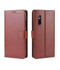 Retro Crazy Horse Texture Horizontal Flip Leather Case for VIVO V15 Pro, with Holder & Card Slots & Photo Frame(Brown)